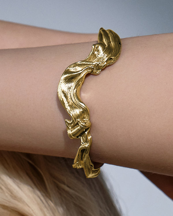 Fotosintez gilded bracelet "Liana"