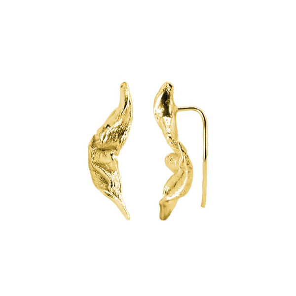 Fotosintez gilded earrings "Sprouts"