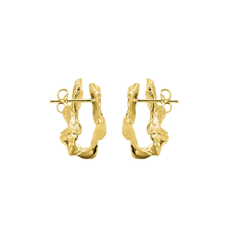 Fotosintez gilded earrings "Alga"