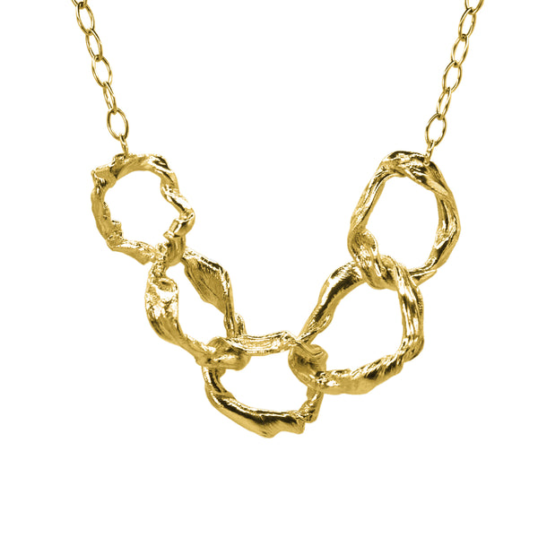 Fotosintez gilded necklace "Liana"