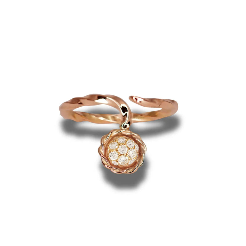 Daisy Diamond Blossom Ring in rose gold