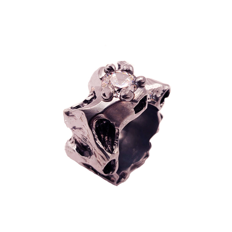 Ring Erosion Mini with Cubic Zirconia