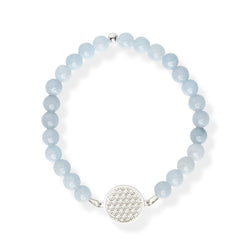 Bracelet "Flower Of Life S" Aquamarine