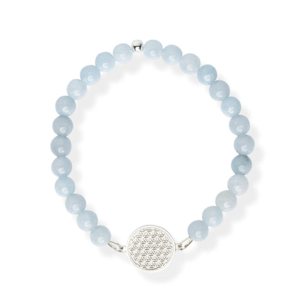 Bracelet "Flower Of Life S" Aquamarine