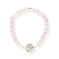 Bracelet "Flower Of Life S" Rose Quartz