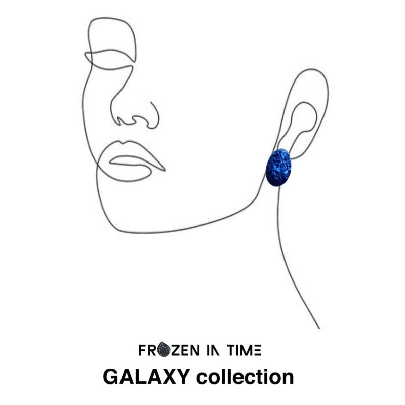 Earrings Asteroid "Metallic Blue"