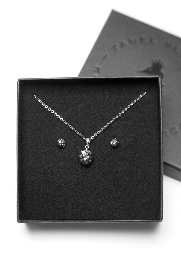 Mini Cloudberry Silver Earrings