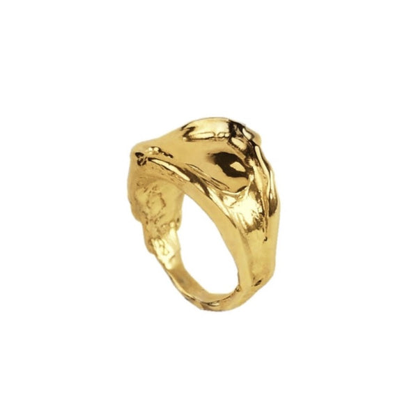 Gilded Lavawave ring N1