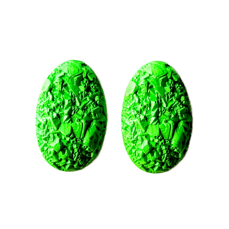 Earrings Asteroid "Iguana Green"