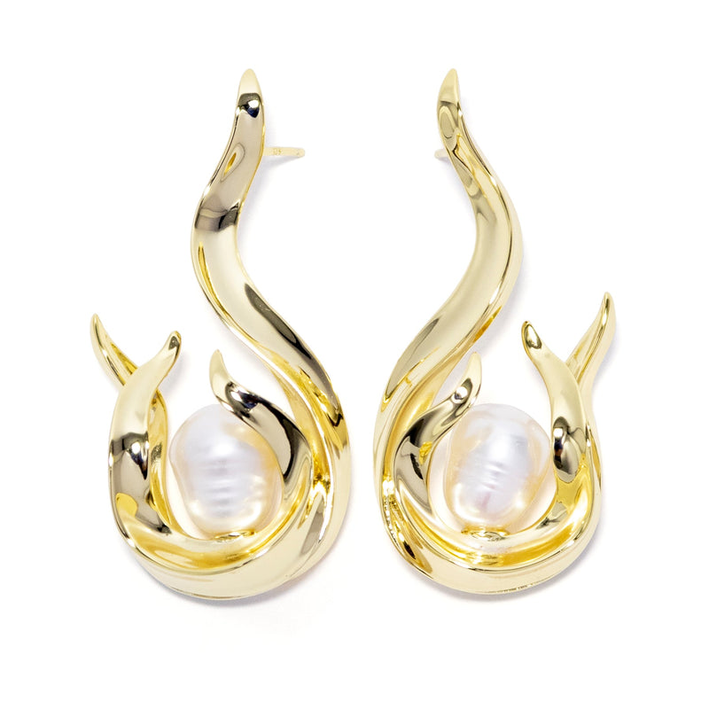 Kõrvarõngad Lucid Pearl kullatud