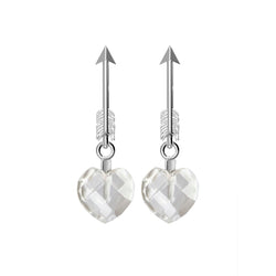 Light Arrow Crystal Silver Earrings