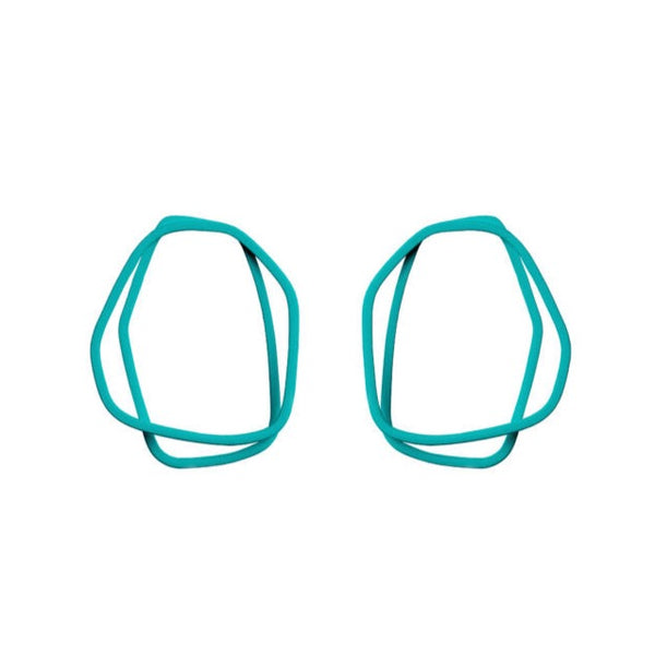 Earrings Loops Turquoise