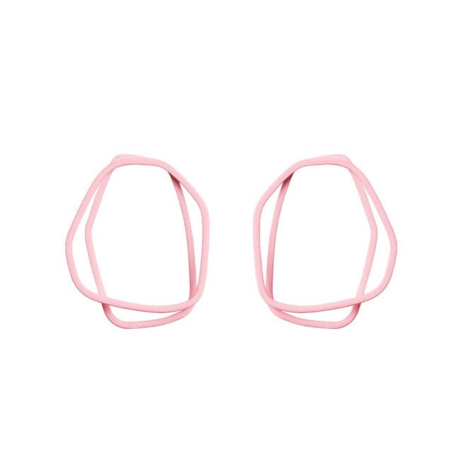 Earrings Loops Light Pink