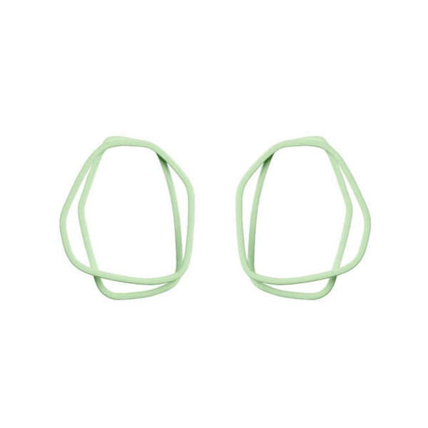Earrings Loops Pastel Green