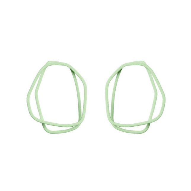 Earrings Loops Pastel Green