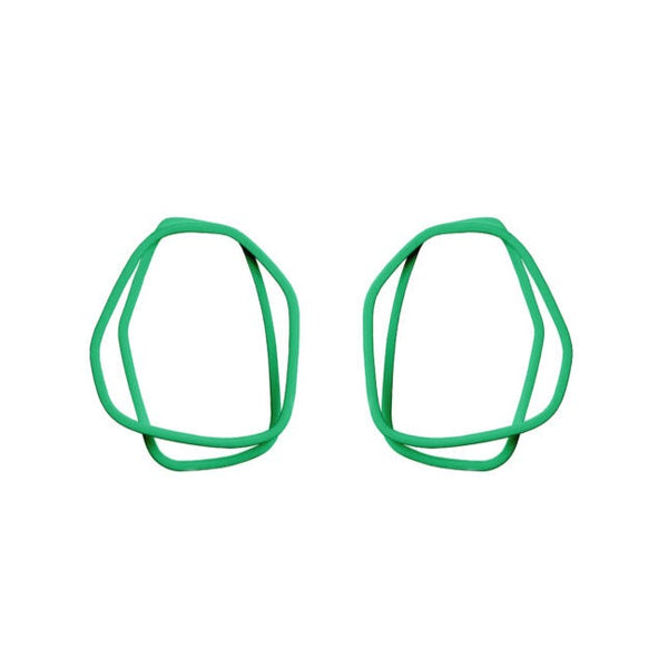 Earrings Loops Signal Green