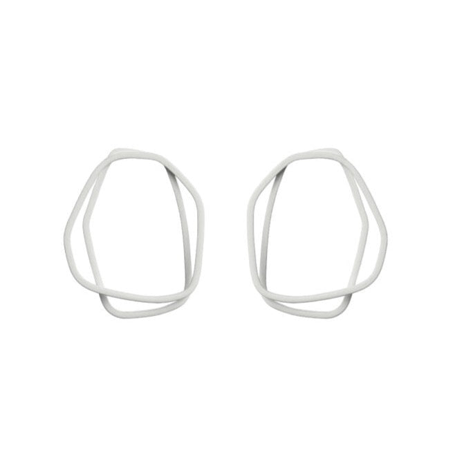 Earrings Loops Signal White