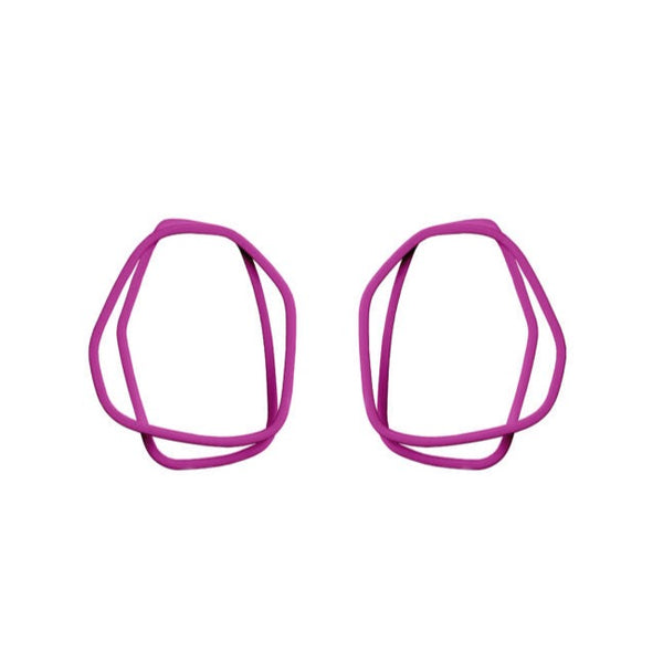 Earrings Loops Traffic Purple