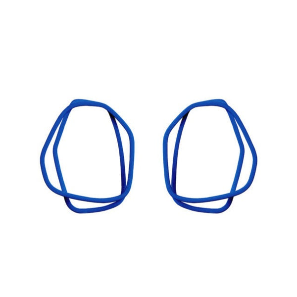 Earrings Loops Ultramarine Blue