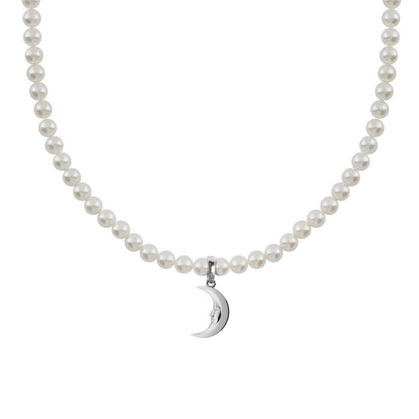 Lunula Light Moon pearl necklace