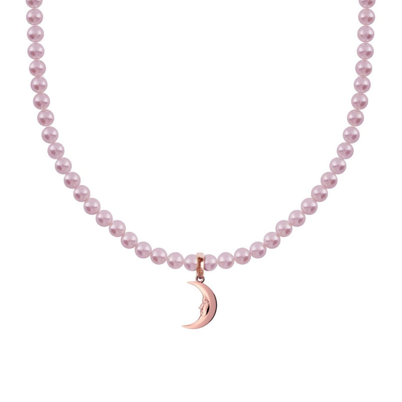 Lunula Rose Moon pearl necklace