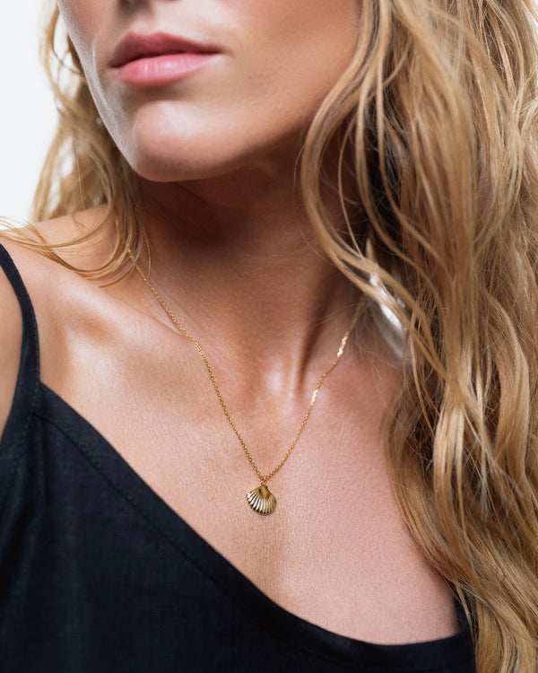 Petite Golden Seashell Necklace