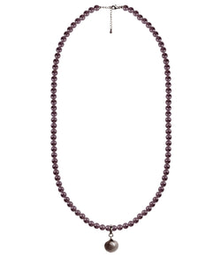 Dark Pearl Moon Necklace