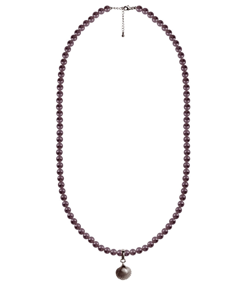 Dark Pearl Moon Necklace