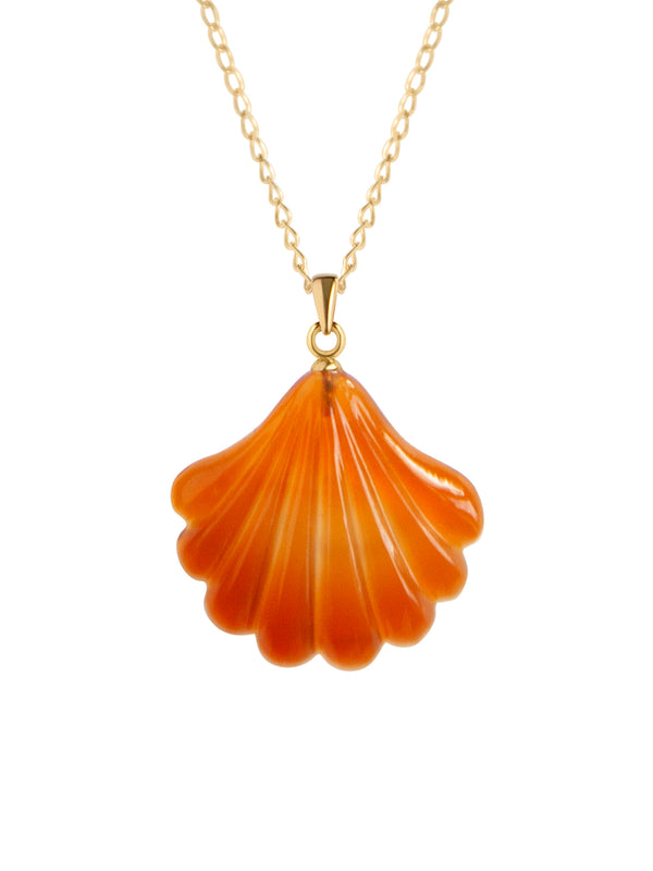 Little Mermaid "Orange Mermaid Shell Grand Pendant"