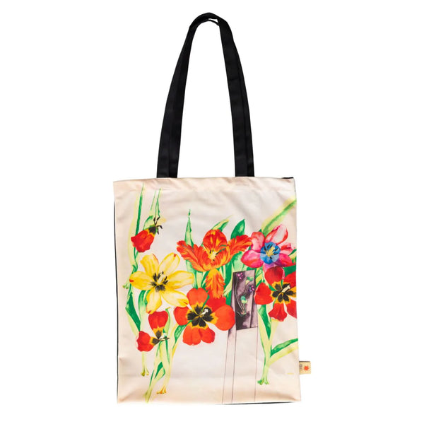 M. LEIS COMPOSITION WITH TULIPS (1985) TOTE BAG