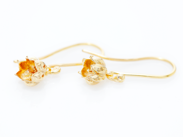 Earrings "Lily of the Valley" gold plated