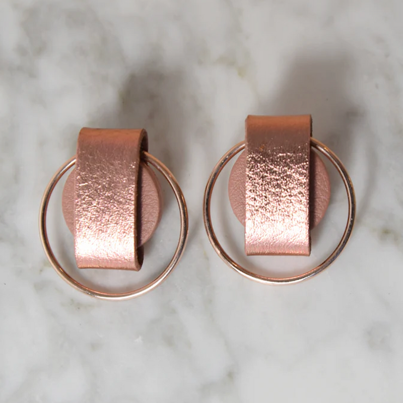 Rose Gold Mini Earrings "LUCE"