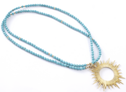 Necklace SUN GODDESS turquoise