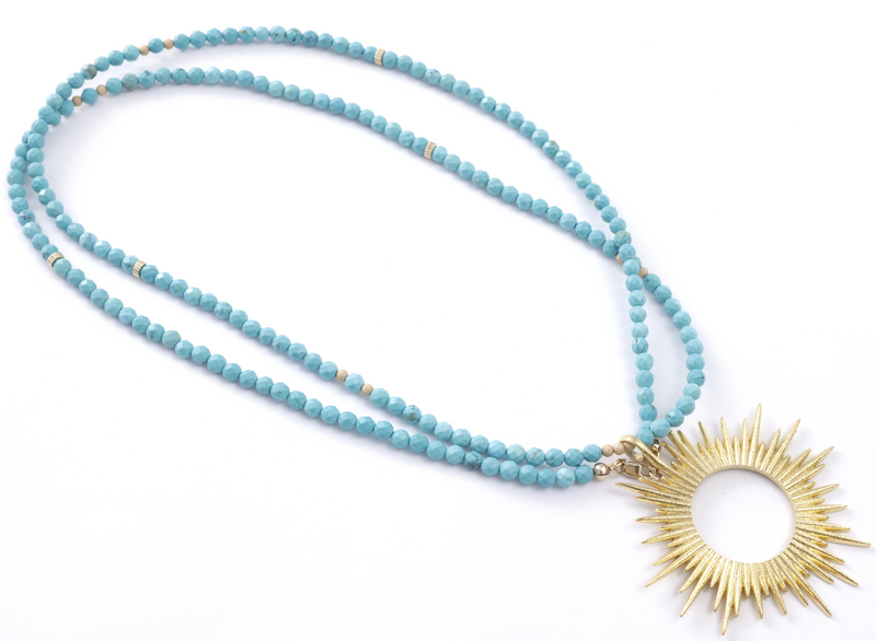 Necklace SUN GODDESS turquoise