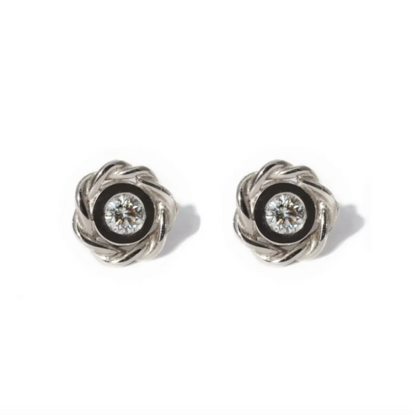 Daisy Diamond white gold earrings