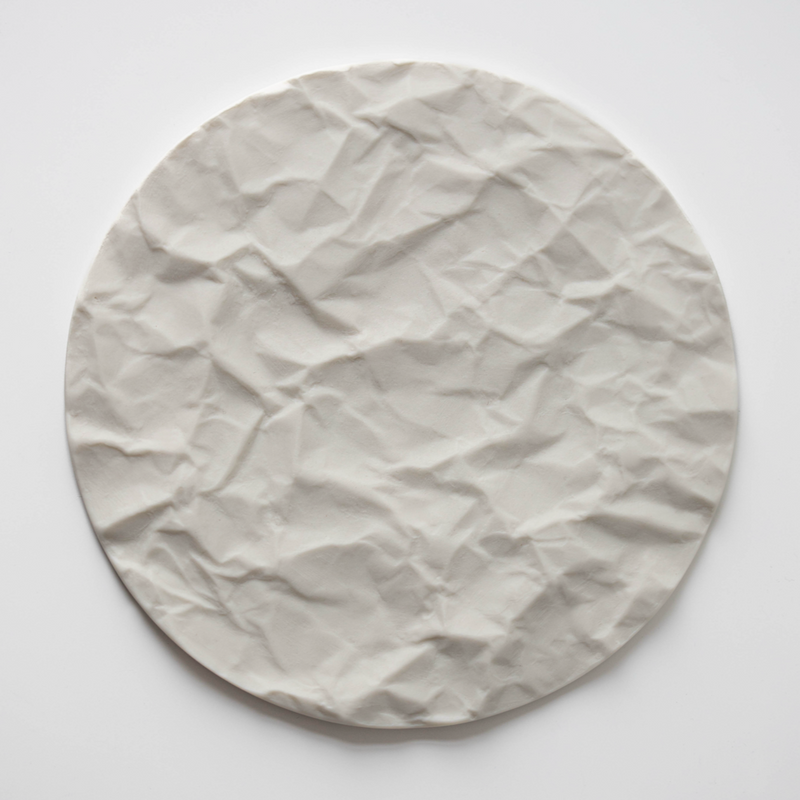 Ceramic tray "Arid" matte white