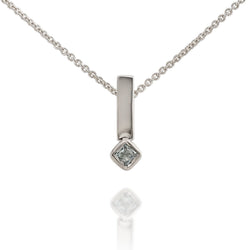 LINE Silver necklace with Sky Blue Topaz - Ehestu' Special Edition