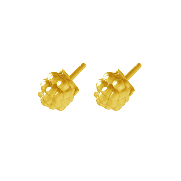Mini Gold Cloudberry Silver Earrings