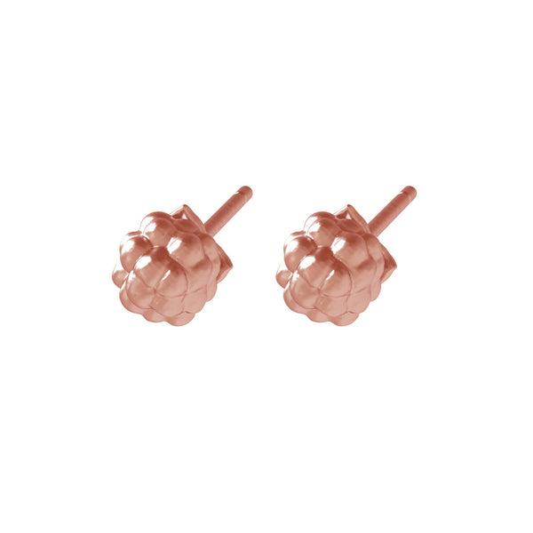 Mini Rose Cloudberry Silver Earrings
