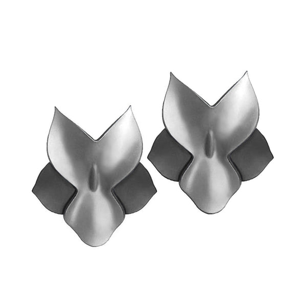 Earrings "Grey Titan Orchid"