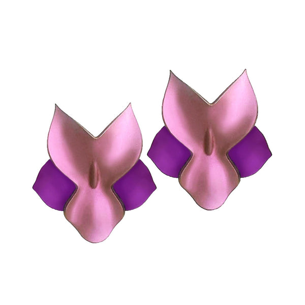 Earrings "Pink Titan Orchid"
