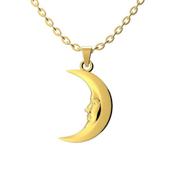 Lunula Gold Moon pendant