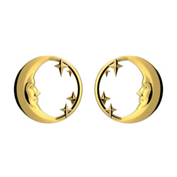 Lunula Gold Moon & Stars earrings