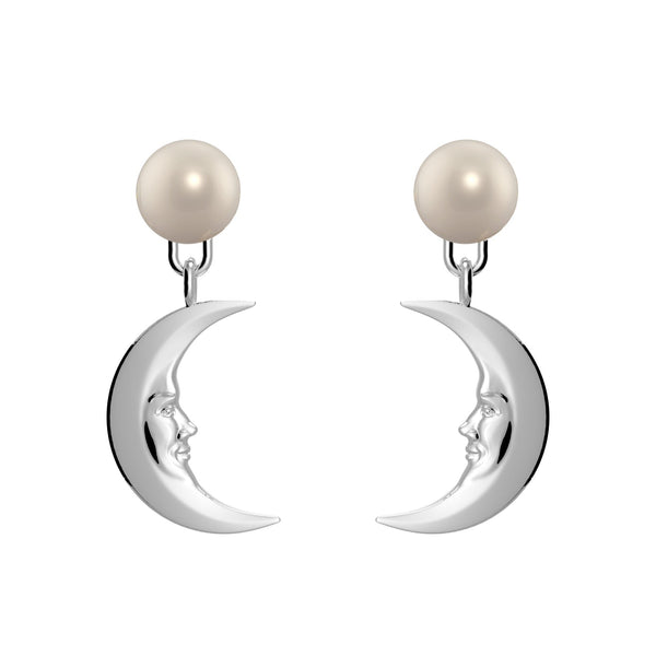 Lunula Light Moon Pearl earrings