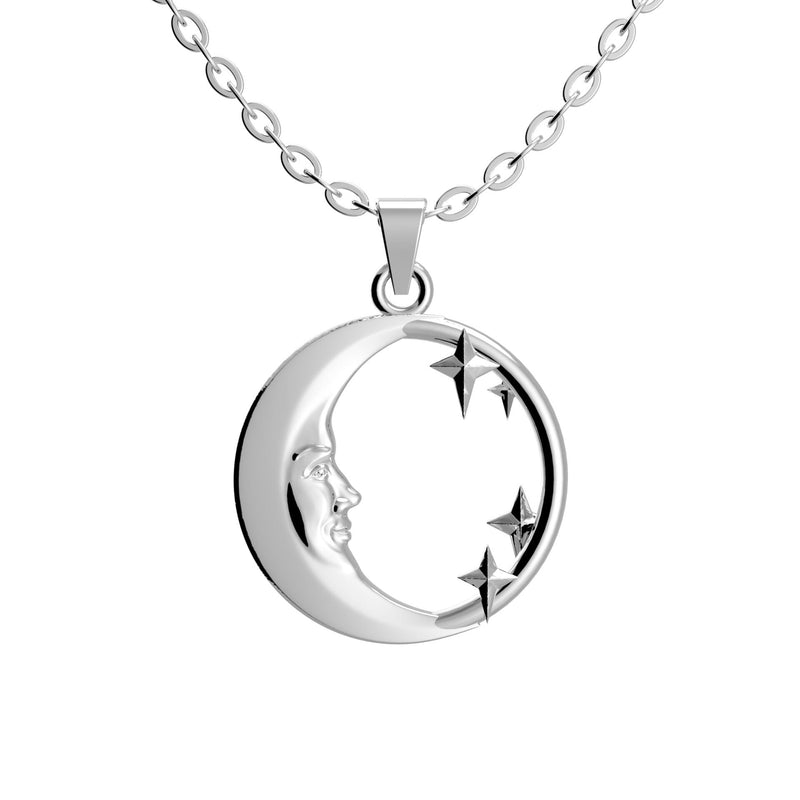 Lunula Light Moon & Stars pendant