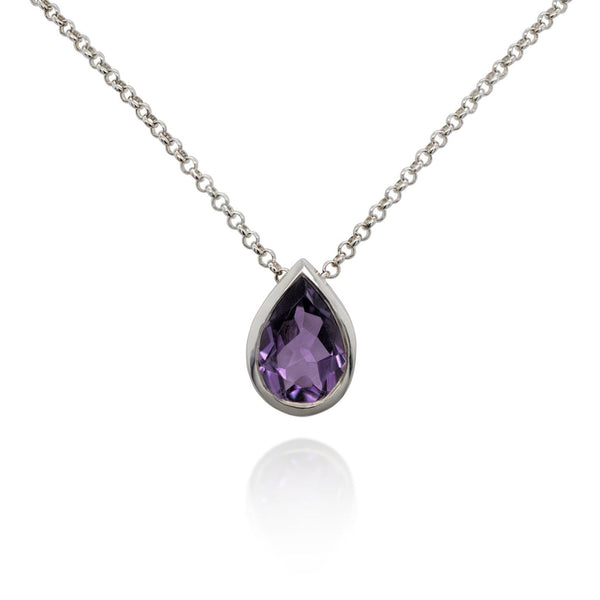 Amethyst Pendant in Sterling Silver - Ehestu's Special Edition