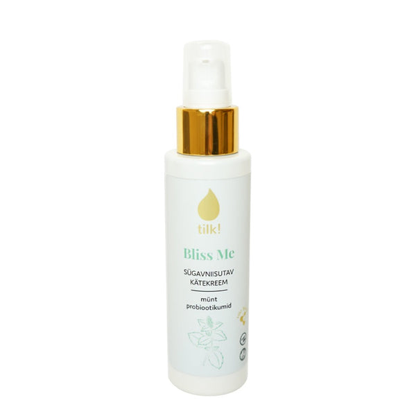 Bliss Me deeply moisturising hand lotion with mint and probiotics