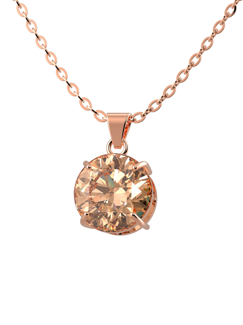 Kaelakee "Solitaire Diamond Champagne"