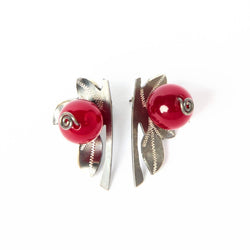 Earrings "1 Cranberry" - Ehestu's special edition