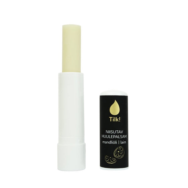 Moisturising lip balm with almond oil and lime